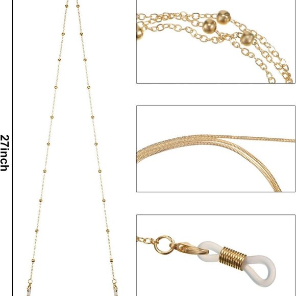 0 Pieces Eye Glass Chains for Women Beaded Eyeglasses Strap Eye Glasses Holders - Picture 2 of 7